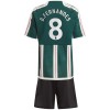 Maillot de Supporter Manchester United Bruno Fernandes 8 Extérieur 2023-24 Pour Enfant